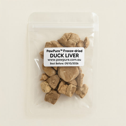 Freeze Dried Duck Liver Bites | Single Ingredient Treat for Cats and Dogs