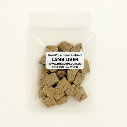 Freeze Dried Lamb Liver Bites | Single Ingredient Treat for Cats and Dogs