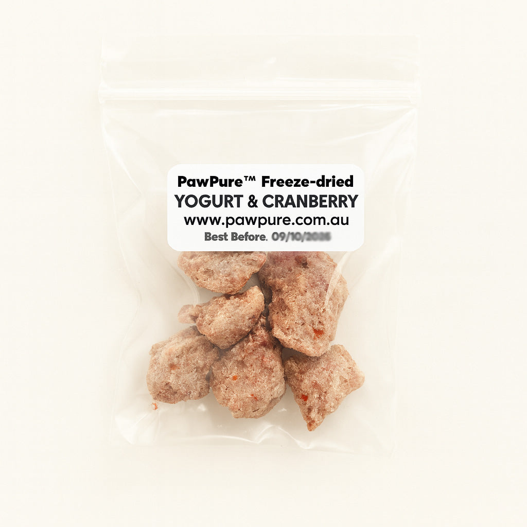 Freeze Dried Yogurt & Cranberry Chicken Bites | Functional Treat for Cats and Dogs