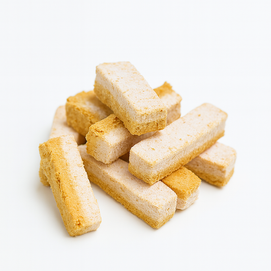 Freeze dried chicken and pumpkin treats
