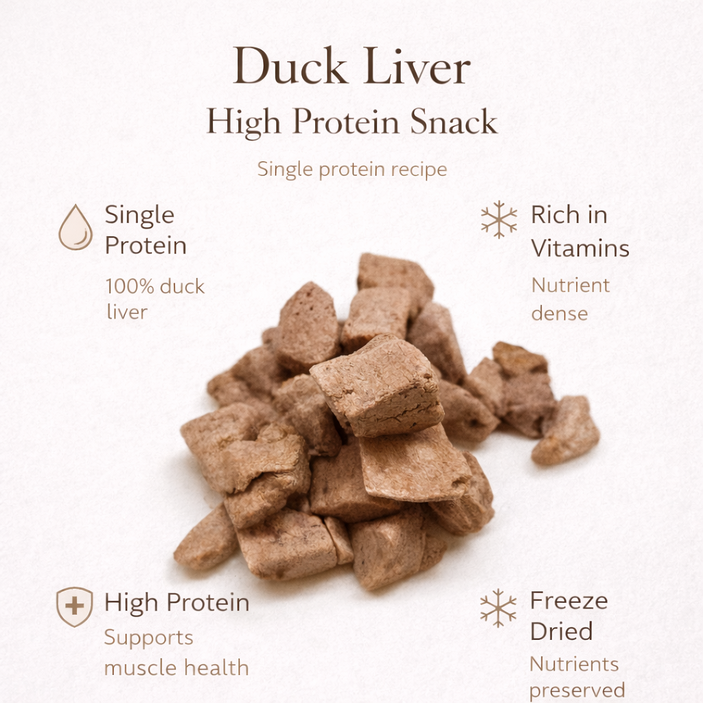duck liver freeze dried treats for cats and dogs supports nutrient intake and daily vitality pawpure