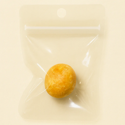 PawPure™ freeze dried egg yolk in clear packaging for cats and dogs