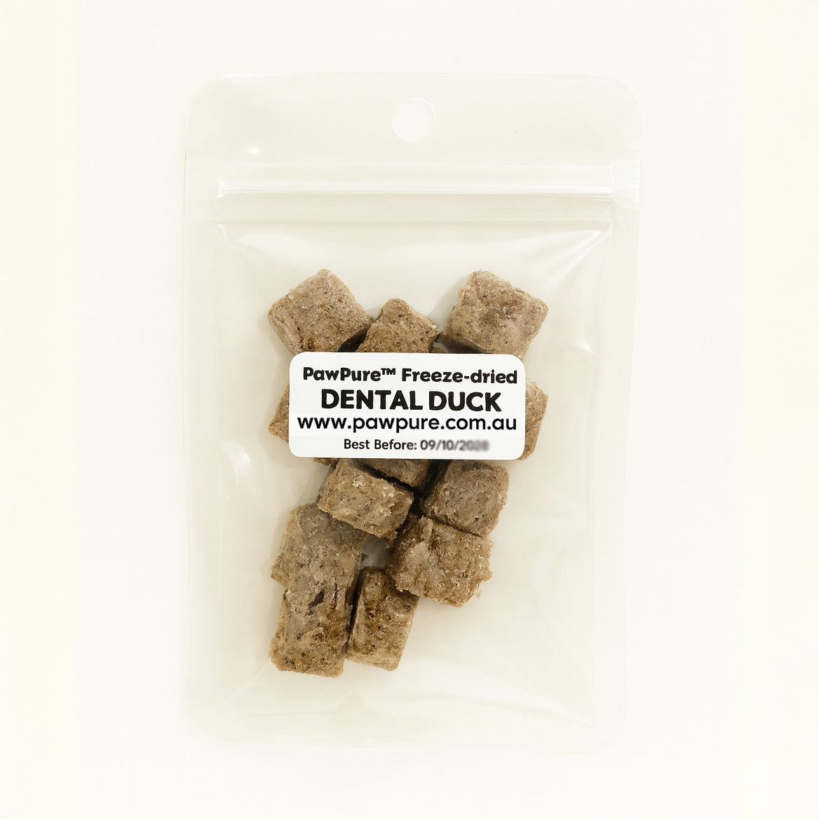 freeze dried dental duck cubes for cats and dogs oral health natural treat pawpure
